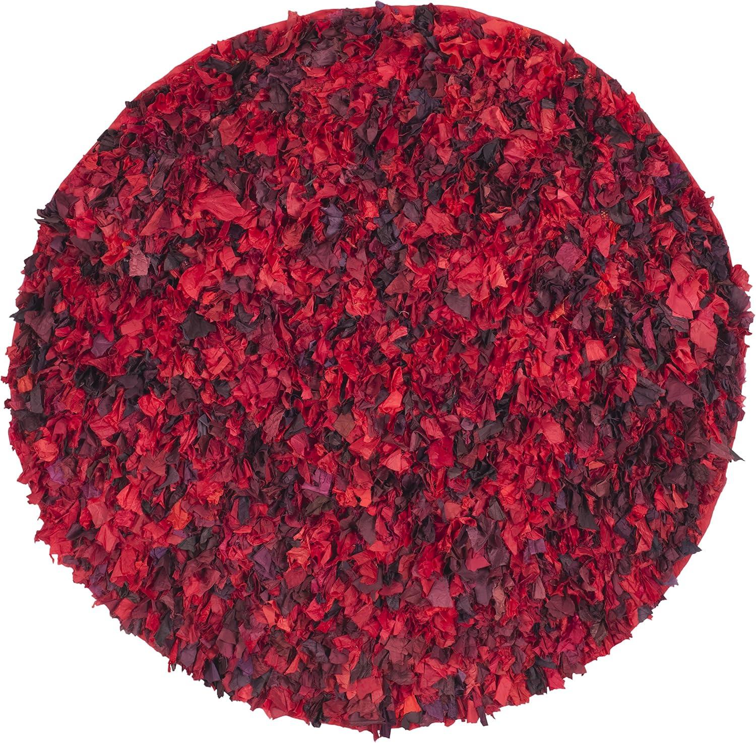 image:imageSAFAVIEH Rio Shag Collection Area Rug 5 x 8 Green amp Multi Handmade Decorative 35inch Thick Ideal for High Traffic Areas in Living Room Bedroom SG951ARedMulti