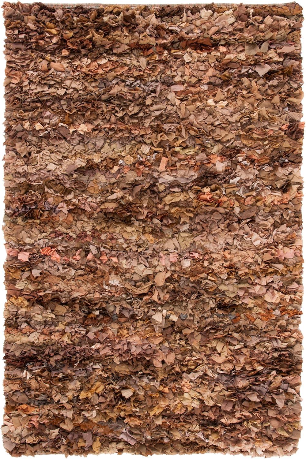 image:imageSAFAVIEH Rio Shag Collection Area Rug 5 x 8 Green amp Multi Handmade Decorative 35inch Thick Ideal for High Traffic Areas in Living Room Bedroom SG951ANaturalMulti