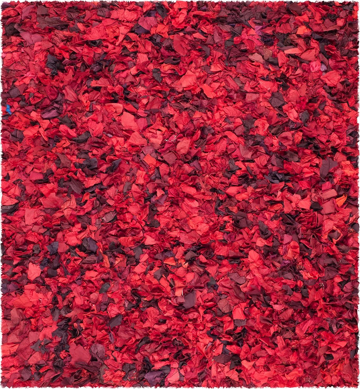 image:imageSAFAVIEH Rio Shag Collection Area Rug 5 x 8 Green amp Multi Handmade Decorative 35inch Thick Ideal for High Traffic Areas in Living Room Bedroom SG951ARedMulti