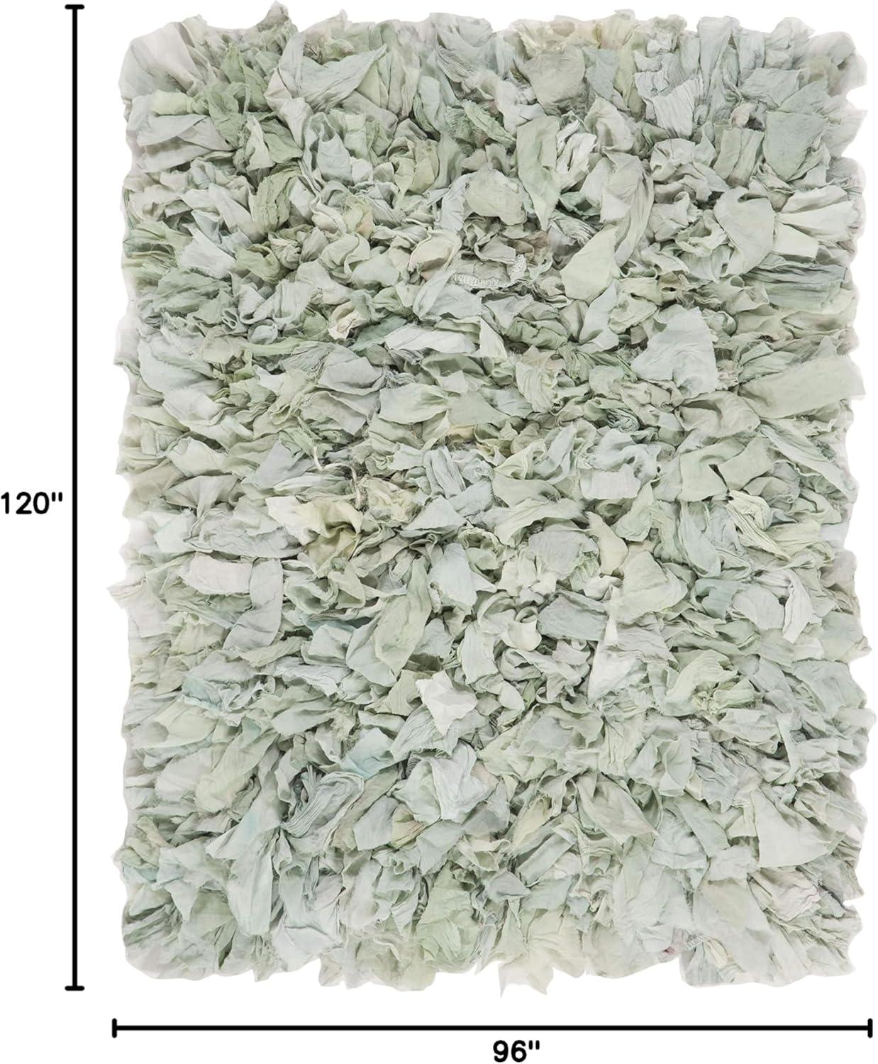 image:imageSAFAVIEH Rio Shag Collection Area Rug 5 x 8 Green amp Multi Handmade Decorative 35inch Thick Ideal for High Traffic Areas in Living Room Bedroom SG951ALight Green