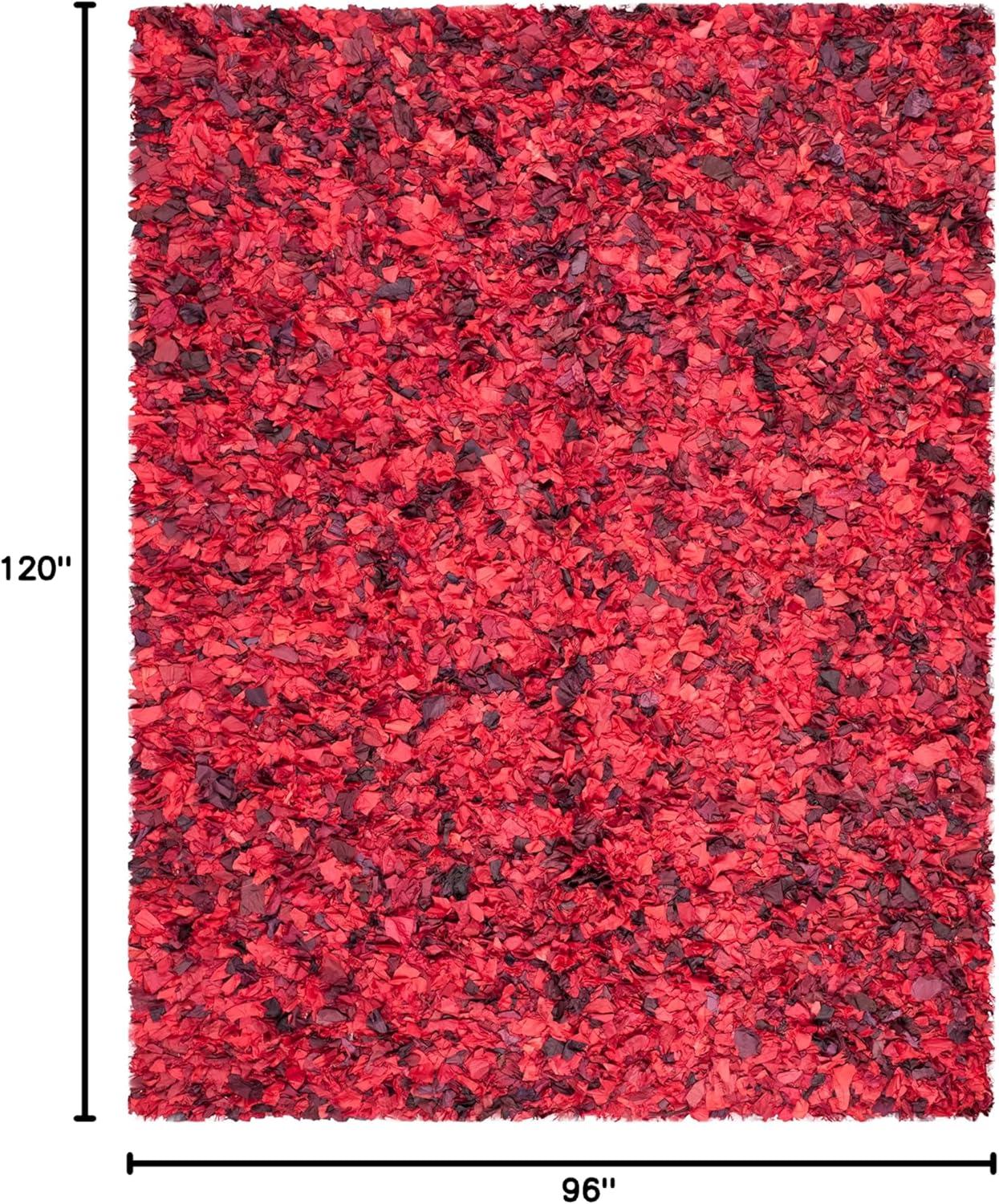 image:imageSAFAVIEH Rio Shag Collection Area Rug 5 x 8 Green amp Multi Handmade Decorative 35inch Thick Ideal for High Traffic Areas in Living Room Bedroom SG951ARedMulti