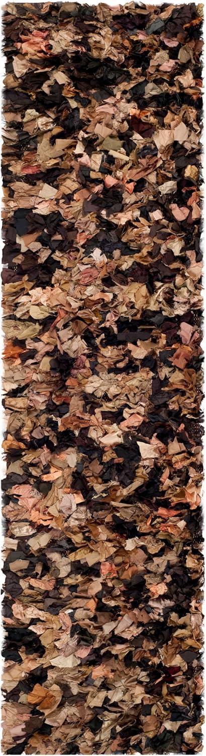 image:imageSAFAVIEH Rio Shag Collection Area Rug 5 x 8 Green amp Multi Handmade Decorative 35inch Thick Ideal for High Traffic Areas in Living Room Bedroom SG951ABrownMulti