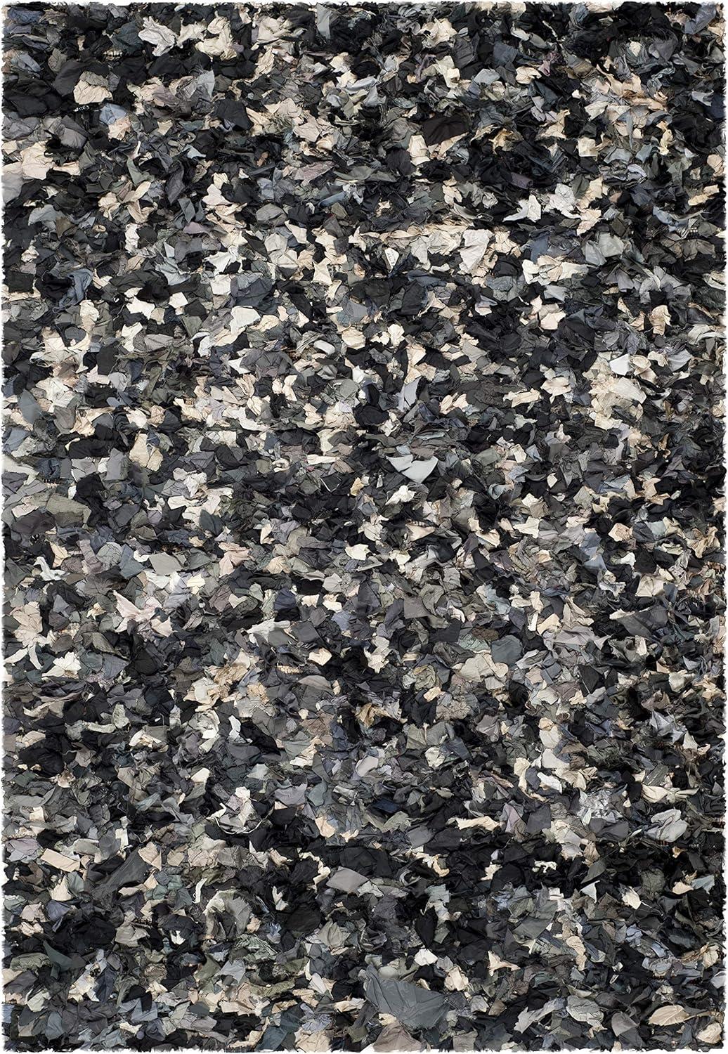 image:imageSAFAVIEH Rio Shag Collection Area Rug 5 x 8 Green amp Multi Handmade Decorative 35inch Thick Ideal for High Traffic Areas in Living Room Bedroom SG951ADark GreyMulti