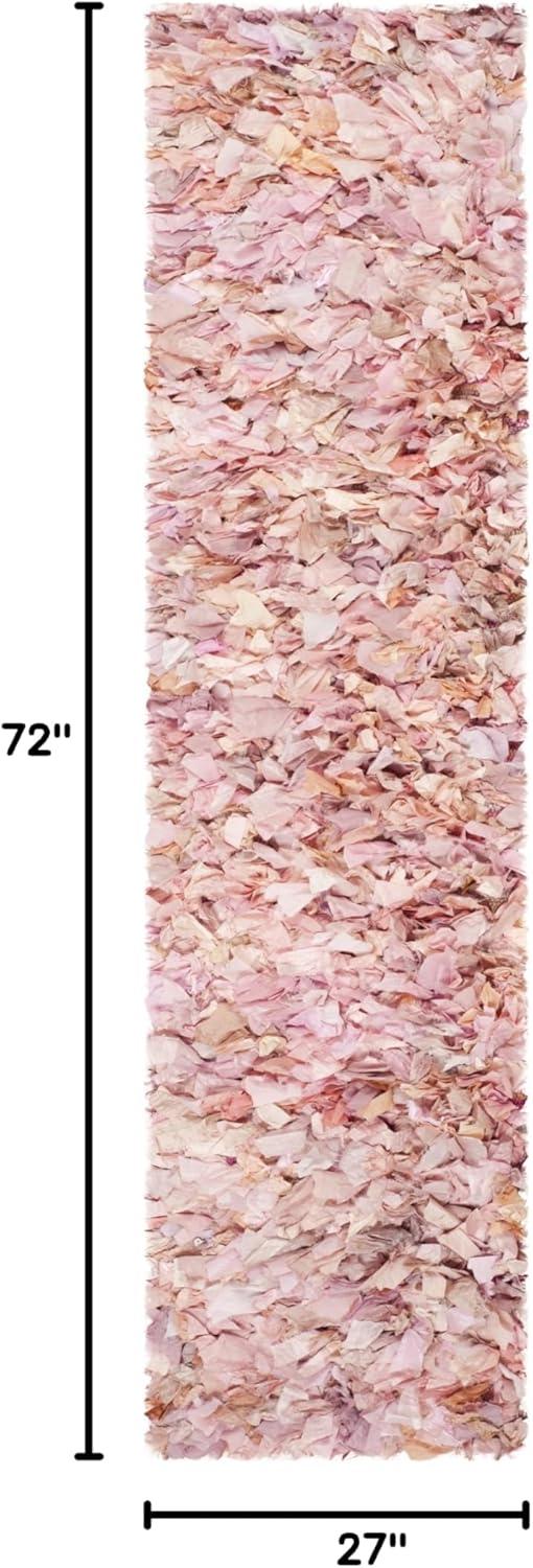 image:imageSAFAVIEH Rio Shag Collection Area Rug 5 x 8 Green amp Multi Handmade Decorative 35inch Thick Ideal for High Traffic Areas in Living Room Bedroom SG951AIvoryPink