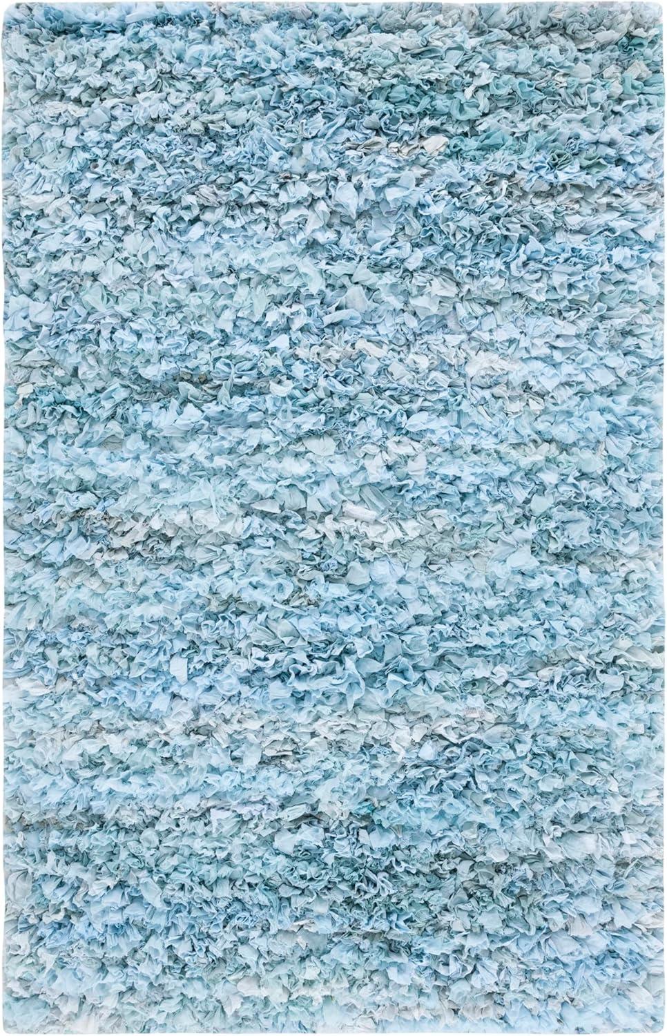 image:imageSAFAVIEH Rio Shag Collection Area Rug 5 x 8 Green amp Multi Handmade Decorative 35inch Thick Ideal for High Traffic Areas in Living Room Bedroom SG951ASky