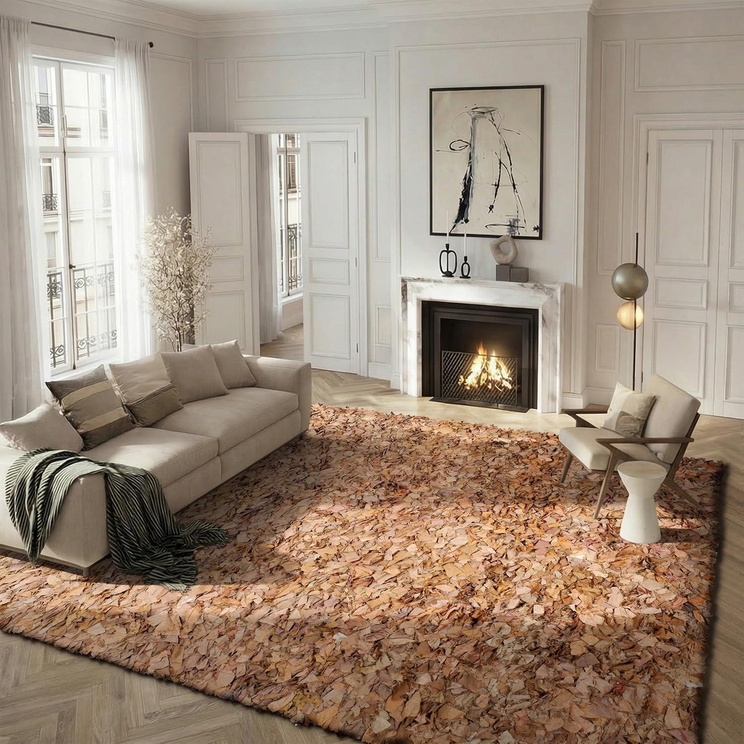 image:imageSAFAVIEH Rio Shag Collection Area Rug 5 x 8 Green amp Multi Handmade Decorative 35inch Thick Ideal for High Traffic Areas in Living Room Bedroom SG951ANaturalMulti