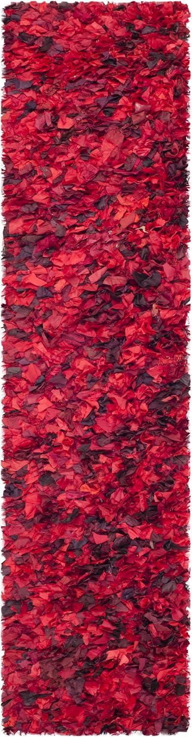 image:imageSAFAVIEH Rio Shag Collection Area Rug 5 x 8 Green amp Multi Handmade Decorative 35inch Thick Ideal for High Traffic Areas in Living Room Bedroom SG951ARedMulti