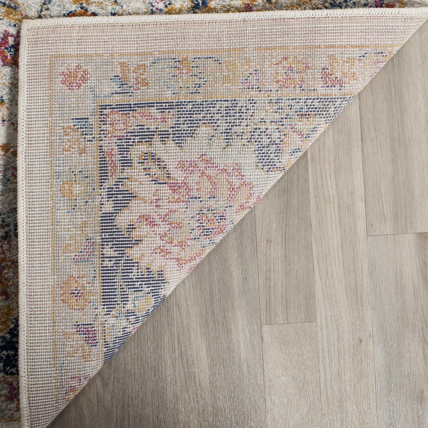 image:imageSAFAVIEH Rio Shag Collection Area Rug 5 x 8 Green amp Multi Handmade Decorative 35inch Thick Ideal for High Traffic Areas in Living Room Bedroom SG951ALight Blue