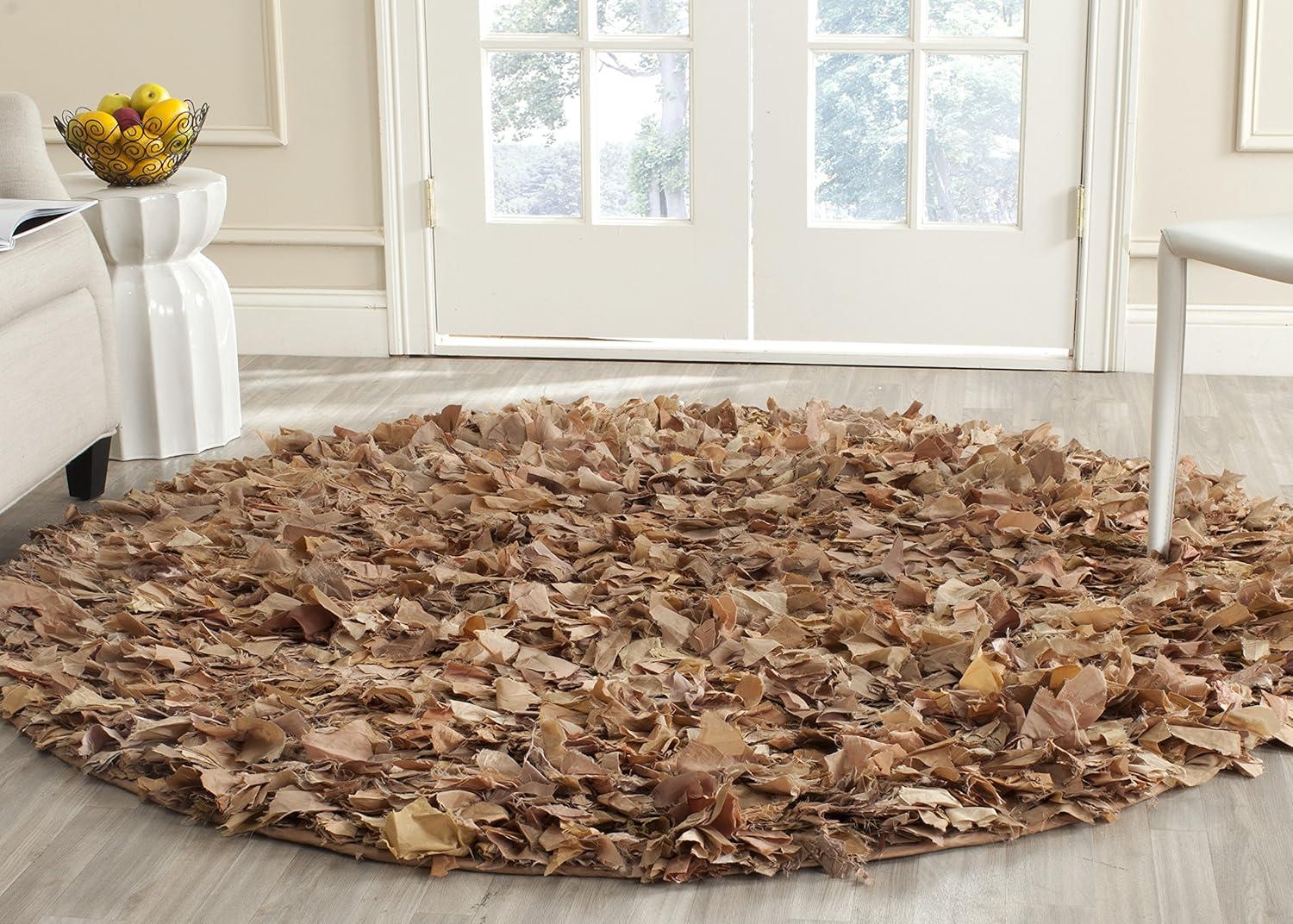 image:imageSAFAVIEH Rio Shag Collection Area Rug 5 x 8 Green amp Multi Handmade Decorative 35inch Thick Ideal for High Traffic Areas in Living Room Bedroom SG951ANaturalMulti