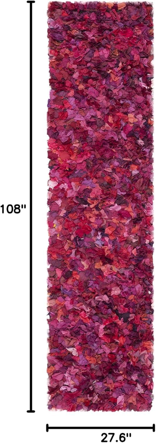 image:imageSAFAVIEH Rio Shag Collection Area Rug 5 x 8 Green amp Multi Handmade Decorative 35inch Thick Ideal for High Traffic Areas in Living Room Bedroom SG951AFuchsiaMulti