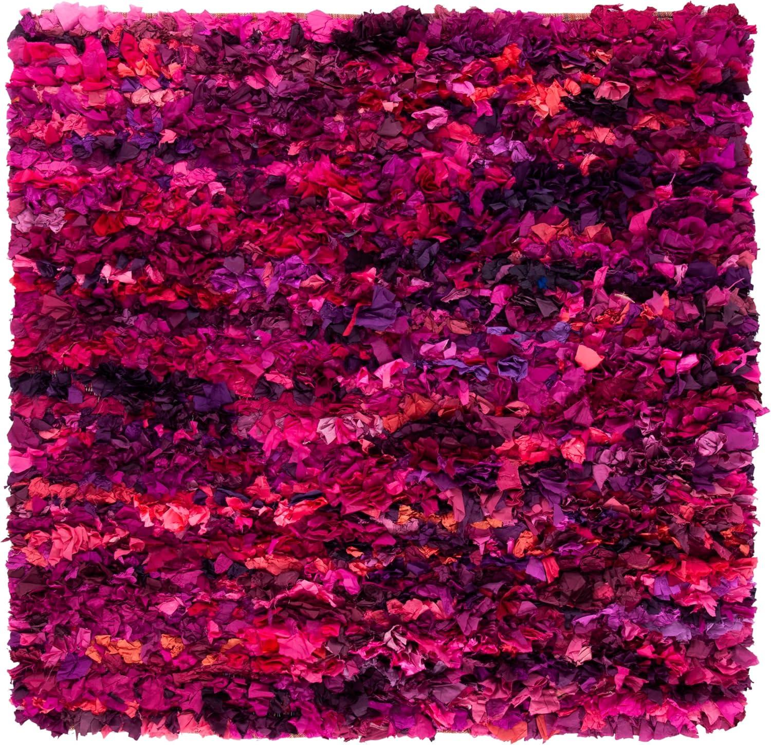 image:imageSAFAVIEH Rio Shag Collection Area Rug 5 x 8 Green amp Multi Handmade Decorative 35inch Thick Ideal for High Traffic Areas in Living Room Bedroom SG951AFuchsiaMulti