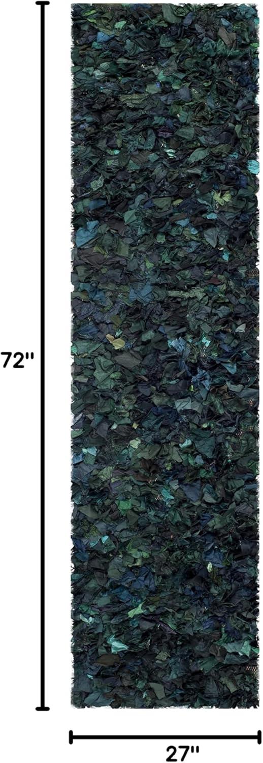 image:imageSAFAVIEH Rio Shag Collection Area Rug 5 x 8 Green amp Multi Handmade Decorative 35inch Thick Ideal for High Traffic Areas in Living Room Bedroom SG951AGreenMulti