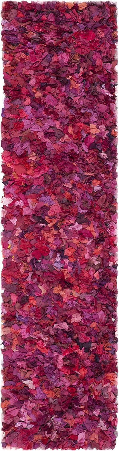 image:imageSAFAVIEH Rio Shag Collection Area Rug 5 x 8 Green amp Multi Handmade Decorative 35inch Thick Ideal for High Traffic Areas in Living Room Bedroom SG951AFuchsiaMulti