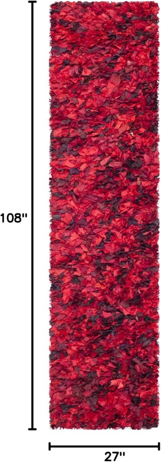 image:imageSAFAVIEH Rio Shag Collection Area Rug 5 x 8 Green amp Multi Handmade Decorative 35inch Thick Ideal for High Traffic Areas in Living Room Bedroom SG951ARedMulti