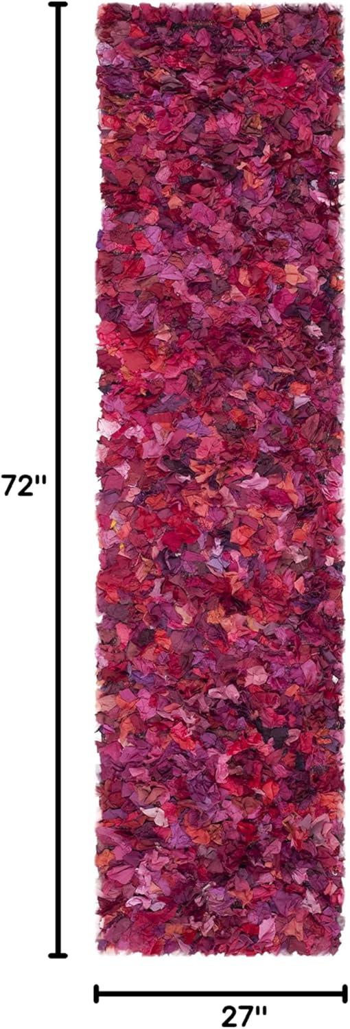 image:imageSAFAVIEH Rio Shag Collection Area Rug 5 x 8 Green amp Multi Handmade Decorative 35inch Thick Ideal for High Traffic Areas in Living Room Bedroom SG951AFuchsiaMulti