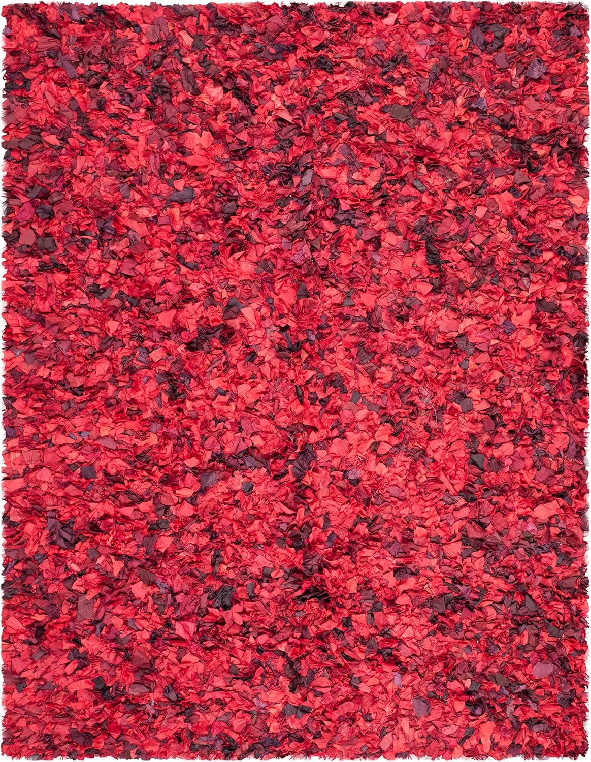 image:imageSAFAVIEH Rio Shag Collection Area Rug 5 x 8 Green amp Multi Handmade Decorative 35inch Thick Ideal for High Traffic Areas in Living Room Bedroom SG951ARedMulti