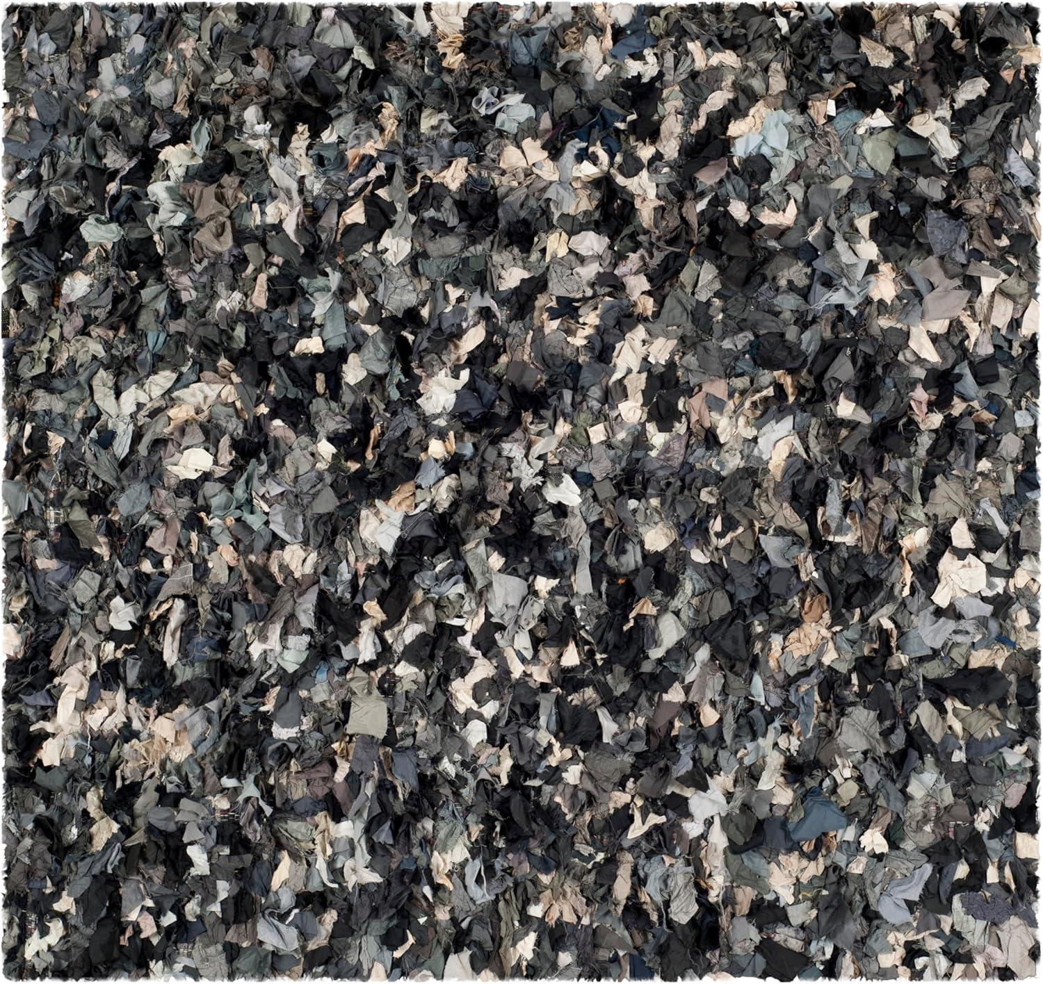 image:imageSAFAVIEH Rio Shag Collection Area Rug 5 x 8 Green amp Multi Handmade Decorative 35inch Thick Ideal for High Traffic Areas in Living Room Bedroom SG951ADark GreyMulti