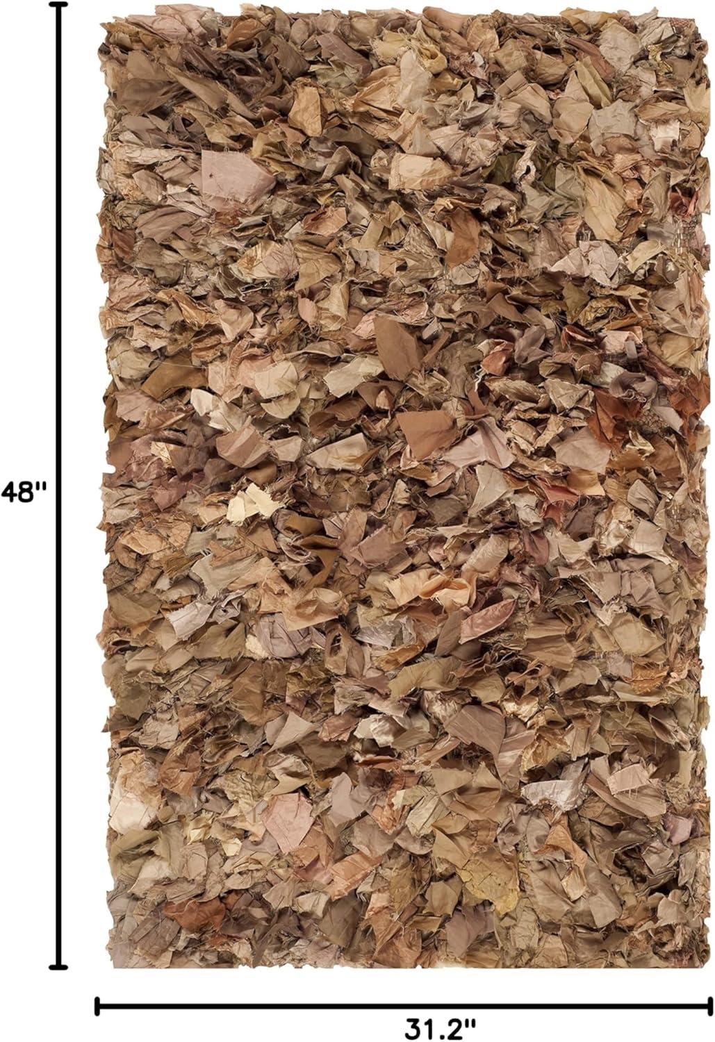 image:imageSAFAVIEH Rio Shag Collection Area Rug 5 x 8 Green amp Multi Handmade Decorative 35inch Thick Ideal for High Traffic Areas in Living Room Bedroom SG951ANaturalMulti