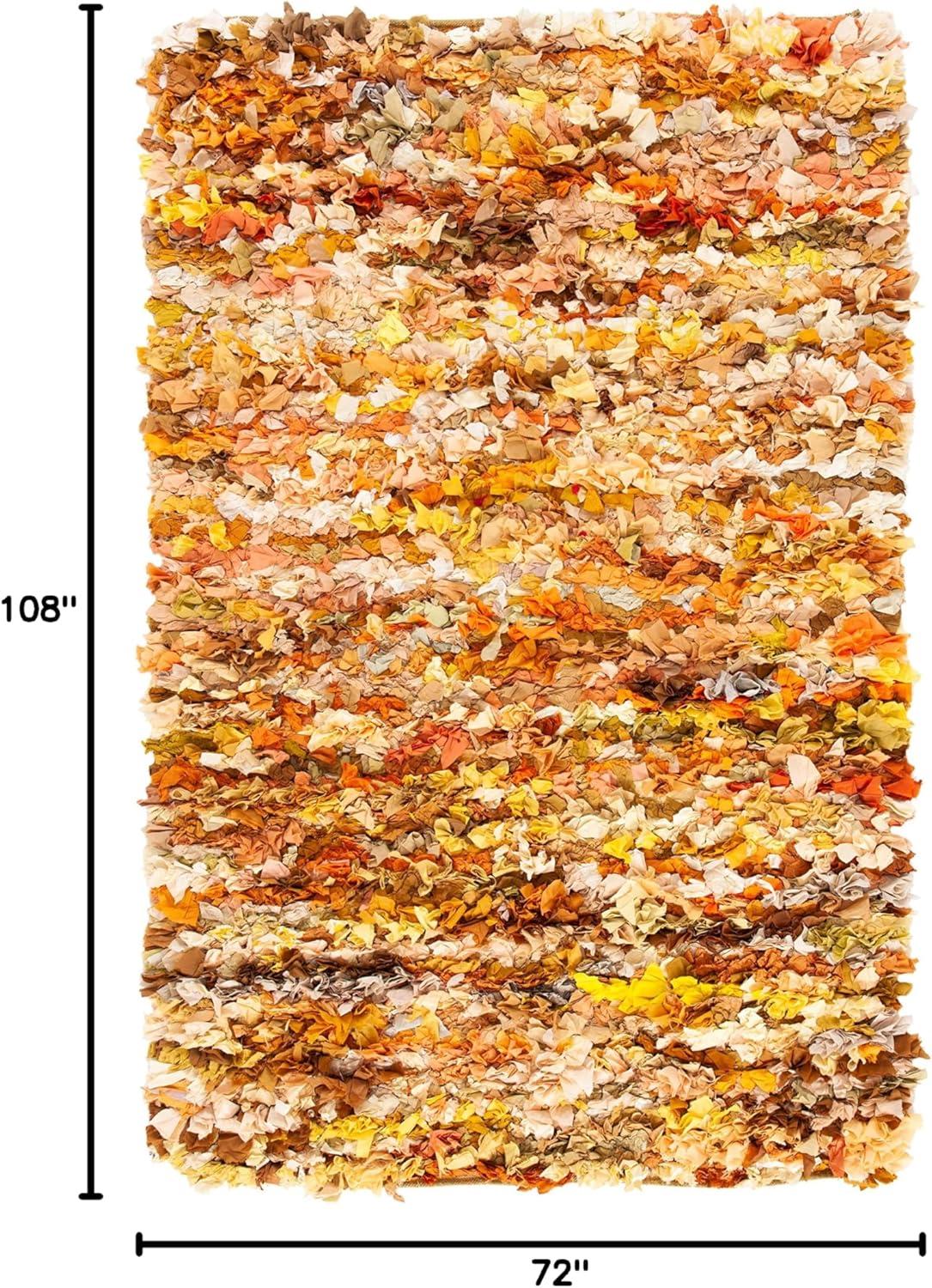 image:imageSAFAVIEH Rio Shag Collection Area Rug 5 x 8 Green amp Multi Handmade Decorative 35inch Thick Ideal for High Traffic Areas in Living Room Bedroom SG951AGoldMulti