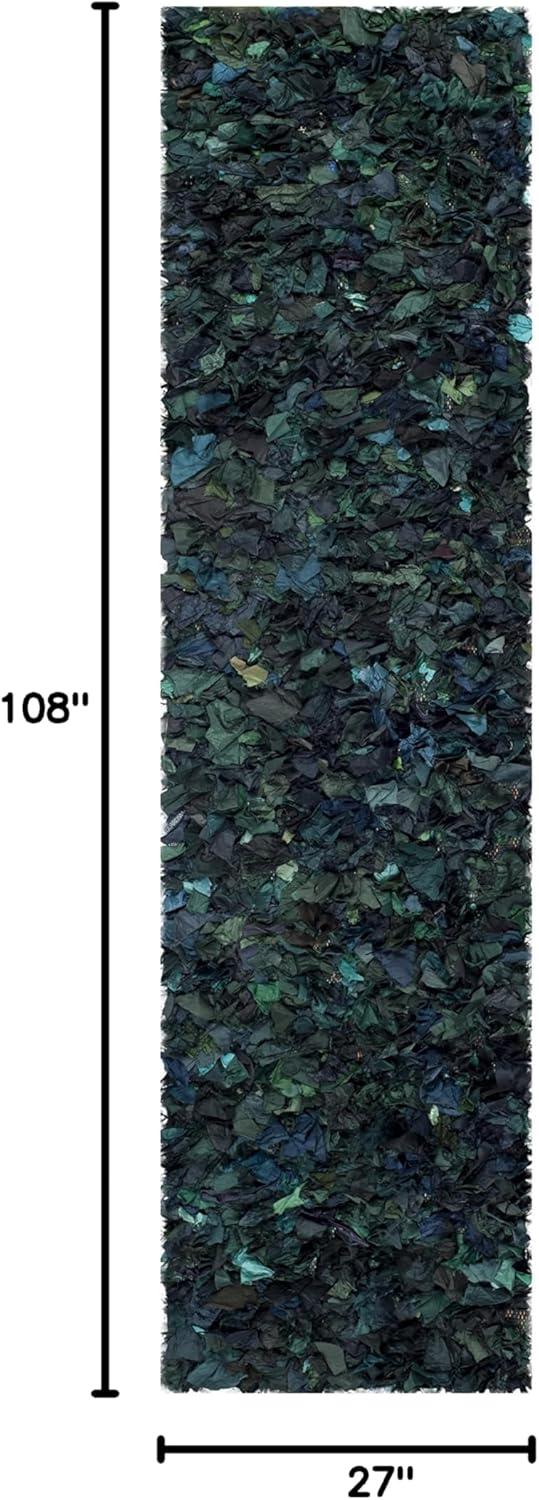 image:imageSAFAVIEH Rio Shag Collection Area Rug 5 x 8 Green amp Multi Handmade Decorative 35inch Thick Ideal for High Traffic Areas in Living Room Bedroom SG951AGreenMulti