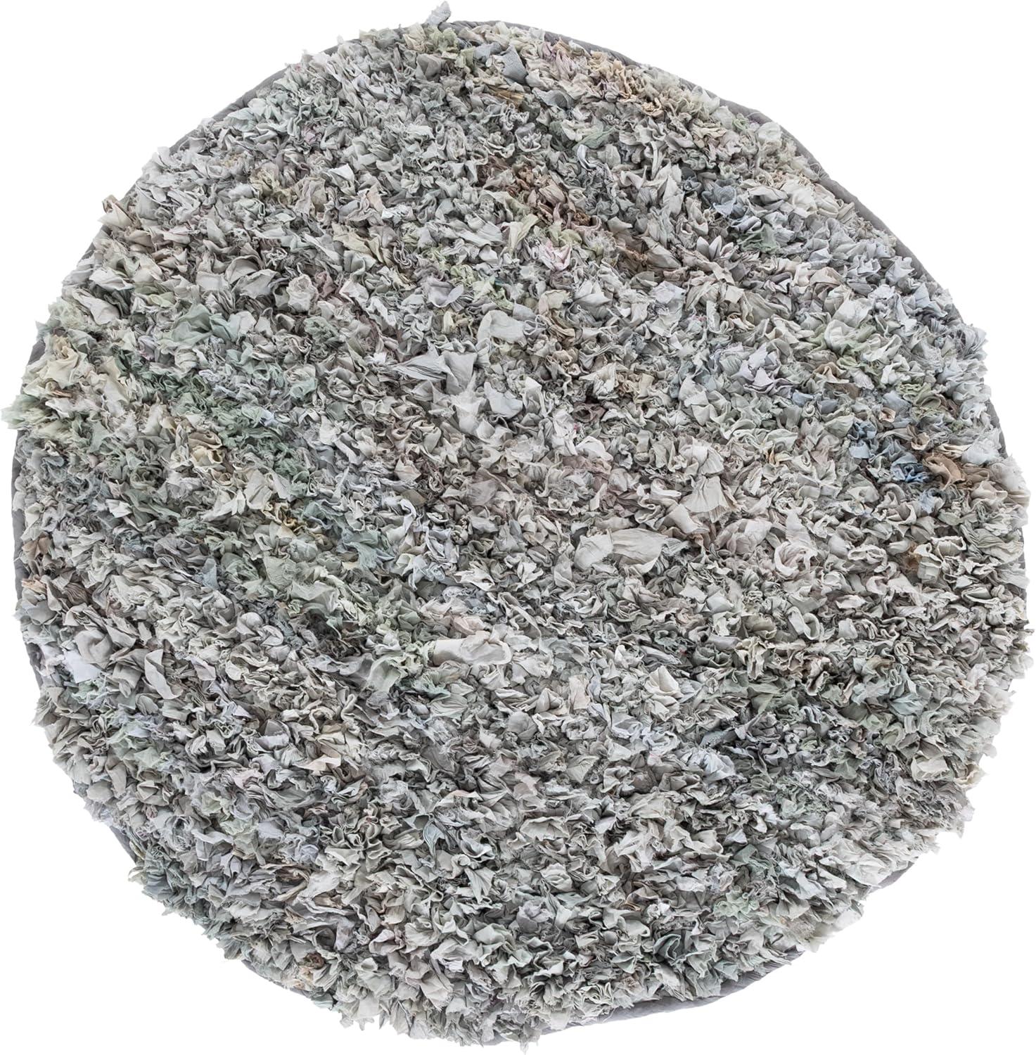 image:imageSAFAVIEH Rio Shag Collection Area Rug 5 x 8 Green amp Multi Handmade Decorative 35inch Thick Ideal for High Traffic Areas in Living Room Bedroom SG951ALight Blue