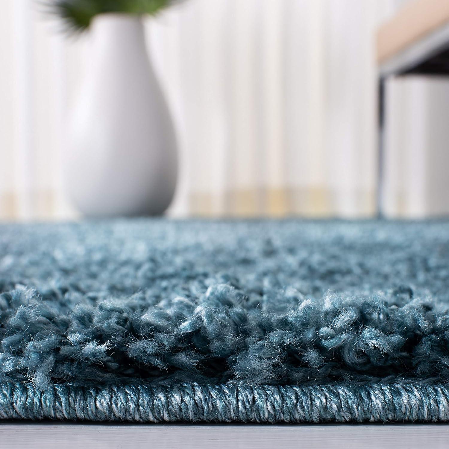 image:imageSAFAVIEH Venus Shag Collection Area Rug 53 x 76 Green NonShedding amp Easy Care 18inch Thick Ideal for High Traffic Areas in Living Room Bedroom VNS520YBlue