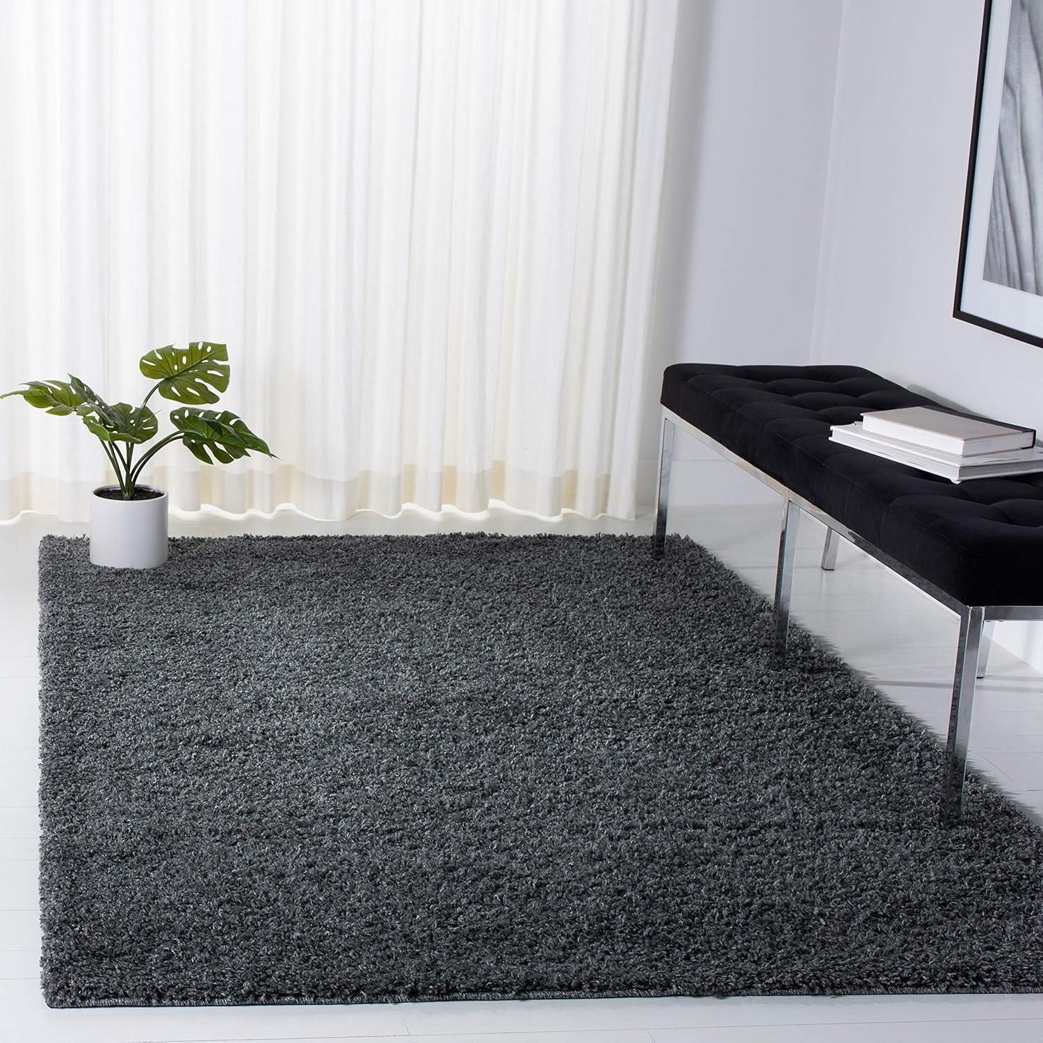 image:imageSAFAVIEH Venus Shag Collection Area Rug 53 x 76 Green NonShedding amp Easy Care 18inch Thick Ideal for High Traffic Areas in Living Room Bedroom VNS520YDark Grey