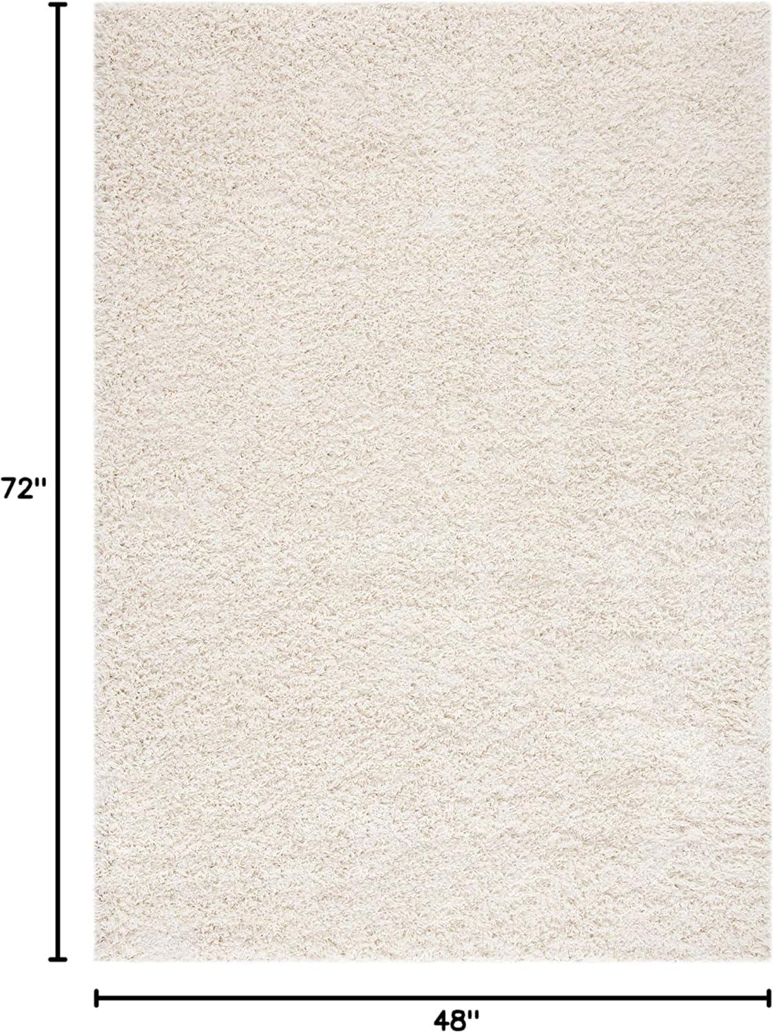 image:imageSAFAVIEH Venus Shag Collection Area Rug 53 x 76 Green NonShedding amp Easy Care 18inch Thick Ideal for High Traffic Areas in Living Room Bedroom VNS520YIvory