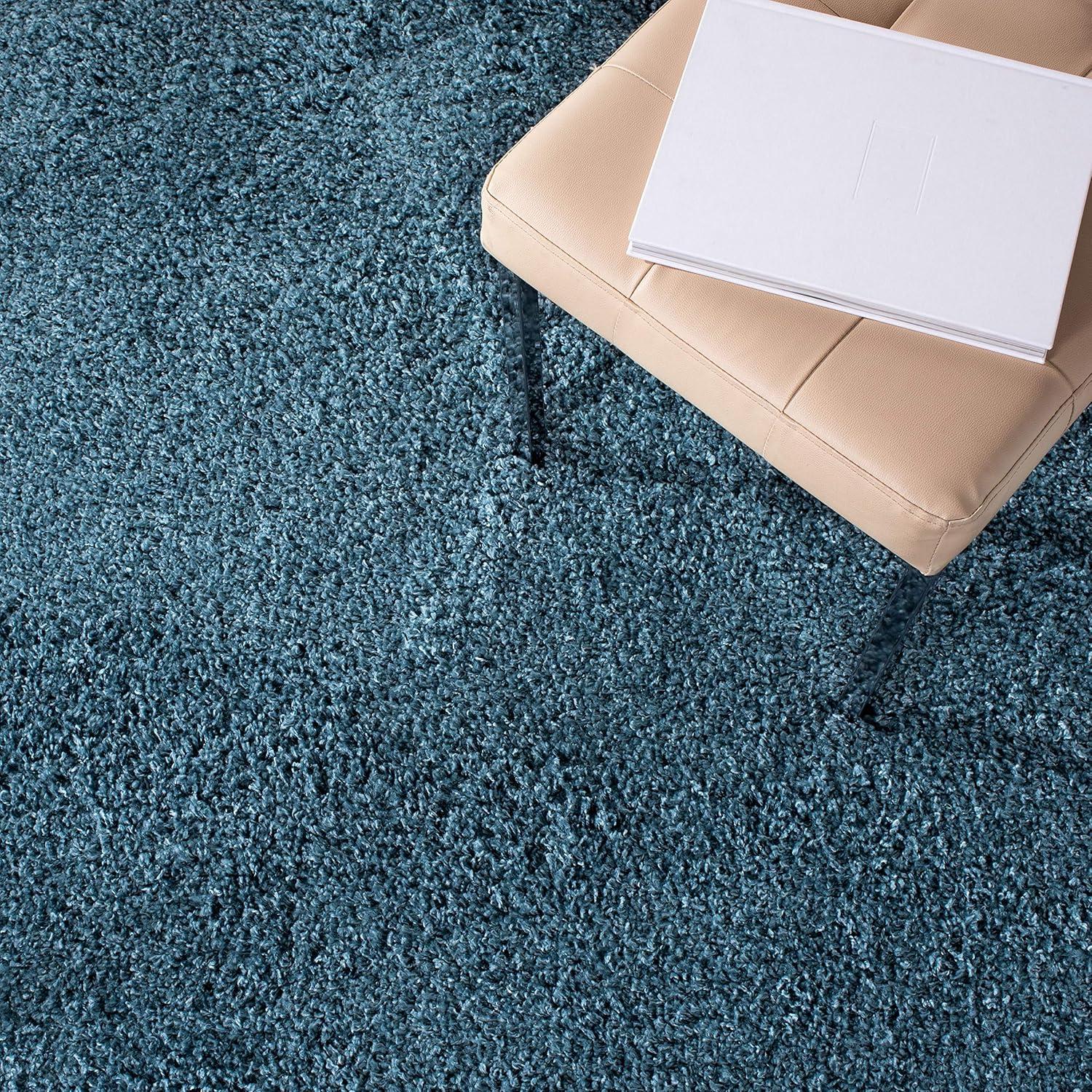 image:imageSAFAVIEH Venus Shag Collection Area Rug 53 x 76 Green NonShedding amp Easy Care 18inch Thick Ideal for High Traffic Areas in Living Room Bedroom VNS520YBlue