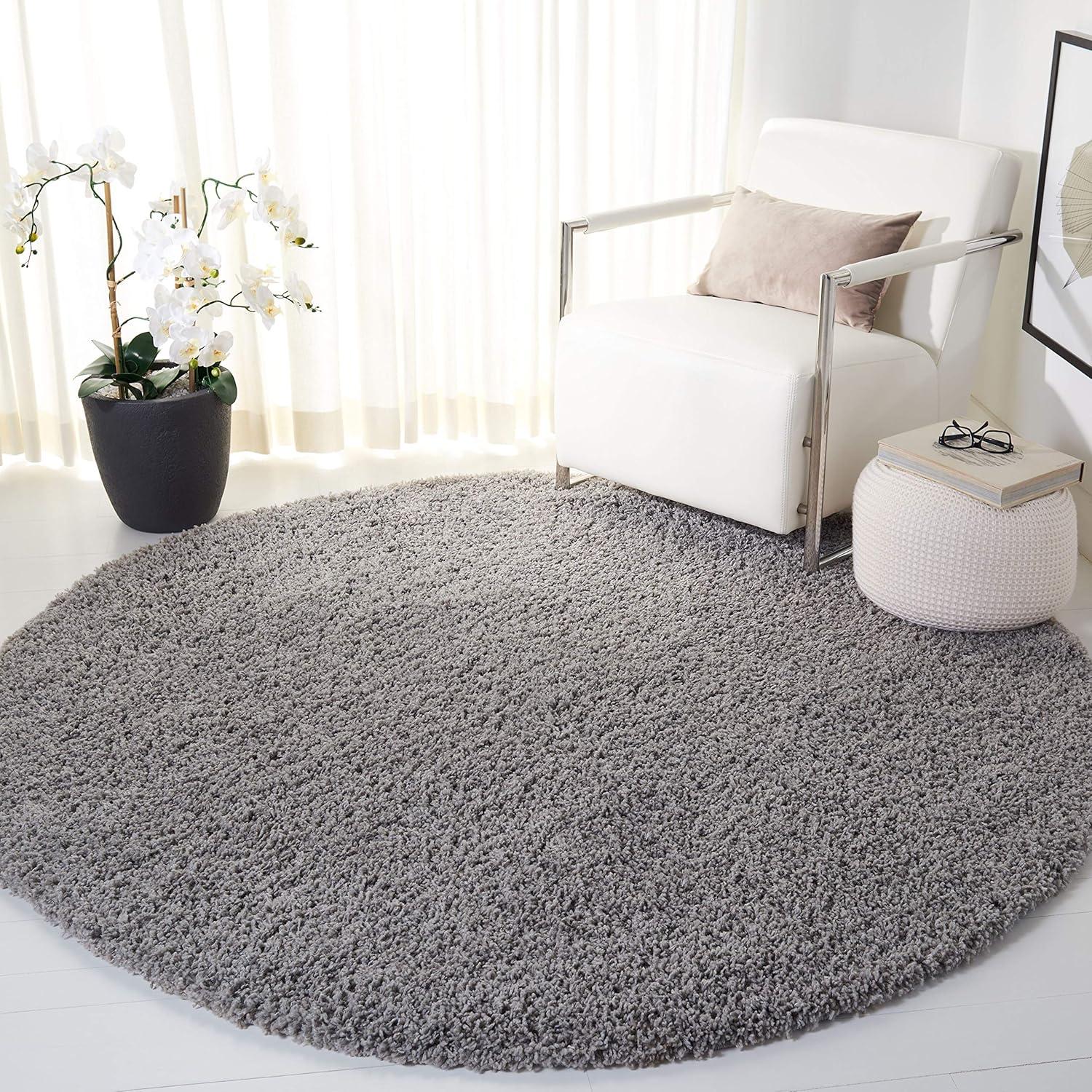 image:imageSAFAVIEH Venus Shag Collection Area Rug 53 x 76 Green NonShedding amp Easy Care 18inch Thick Ideal for High Traffic Areas in Living Room Bedroom VNS520YLight Grey