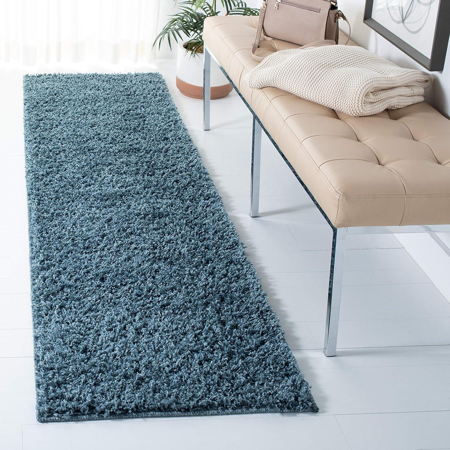 image:imageSAFAVIEH Venus Shag Collection Area Rug 53 x 76 Green NonShedding amp Easy Care 18inch Thick Ideal for High Traffic Areas in Living Room Bedroom VNS520YBlue