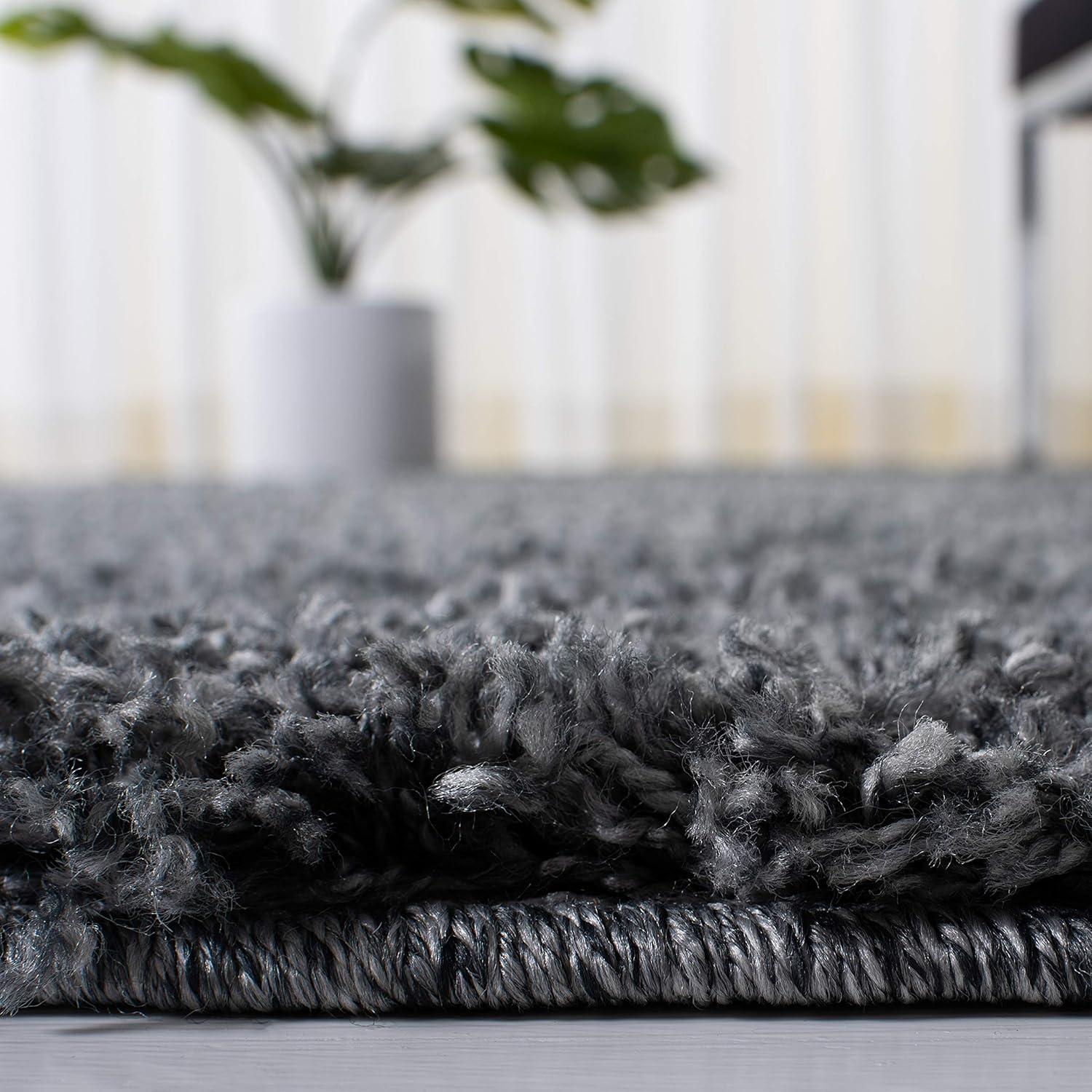 image:imageSAFAVIEH Venus Shag Collection Area Rug 53 x 76 Green NonShedding amp Easy Care 18inch Thick Ideal for High Traffic Areas in Living Room Bedroom VNS520YDark Grey
