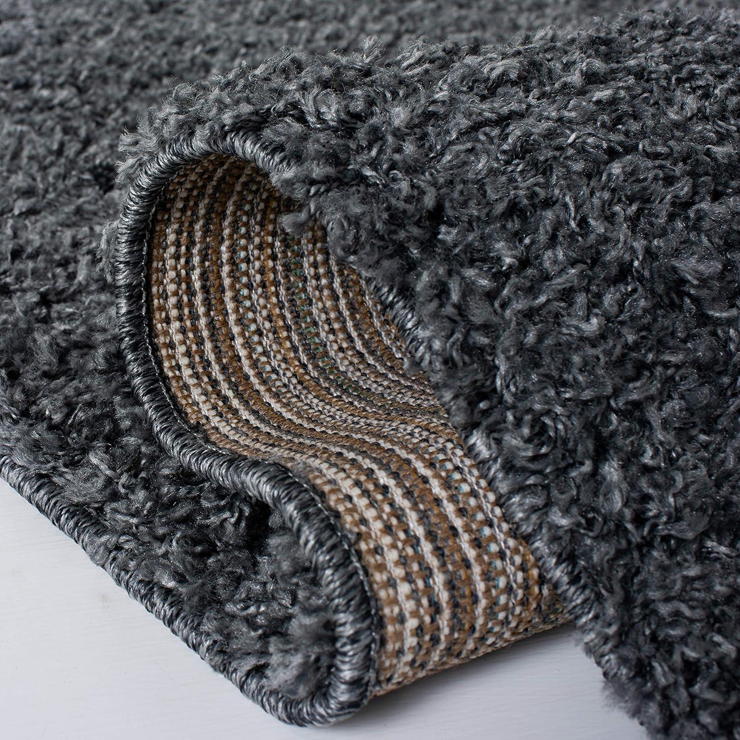 image:imageSAFAVIEH Venus Shag Collection Area Rug 53 x 76 Green NonShedding amp Easy Care 18inch Thick Ideal for High Traffic Areas in Living Room Bedroom VNS520YDark Grey