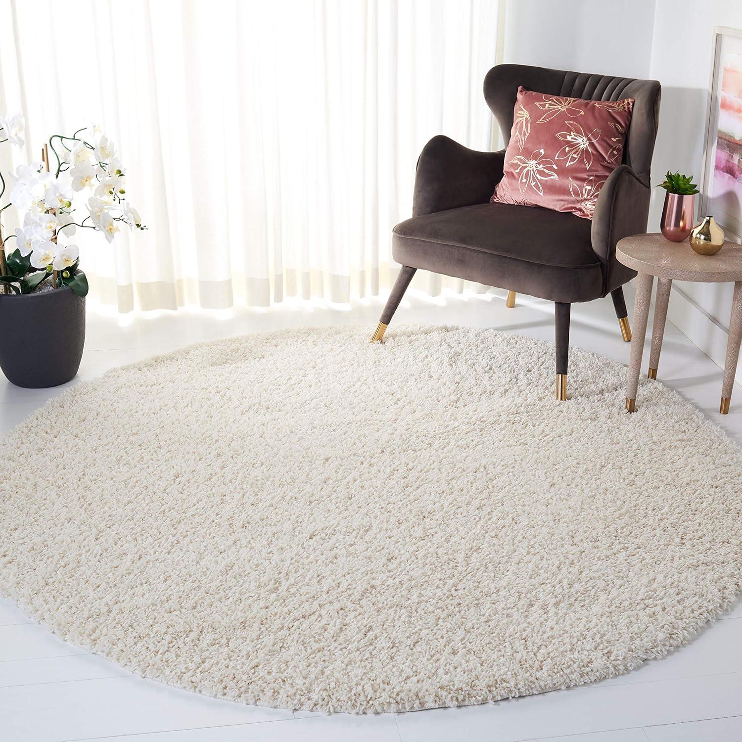 image:imageSAFAVIEH Venus Shag Collection Area Rug 53 x 76 Green NonShedding amp Easy Care 18inch Thick Ideal for High Traffic Areas in Living Room Bedroom VNS520YIvory