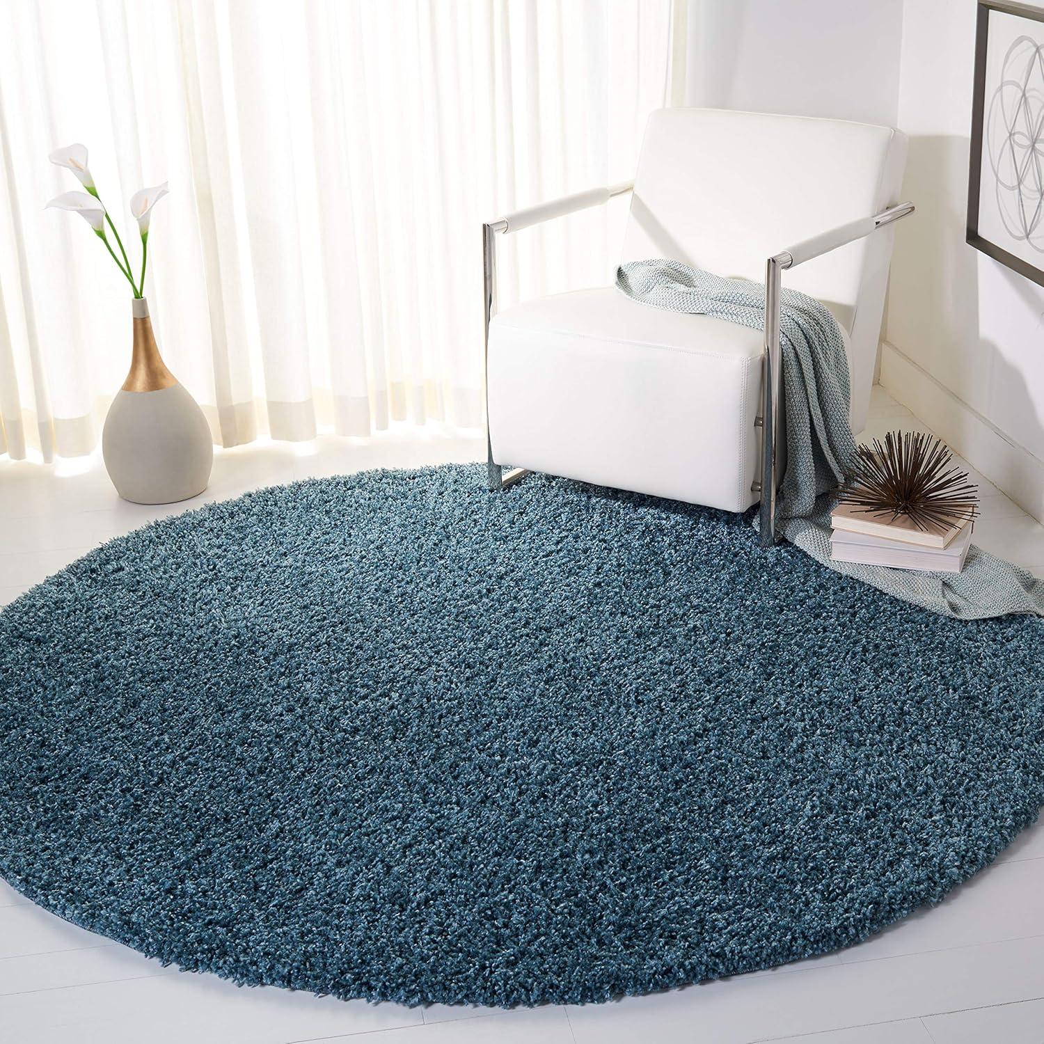 image:imageSAFAVIEH Venus Shag Collection Area Rug 53 x 76 Green NonShedding amp Easy Care 18inch Thick Ideal for High Traffic Areas in Living Room Bedroom VNS520YBlue