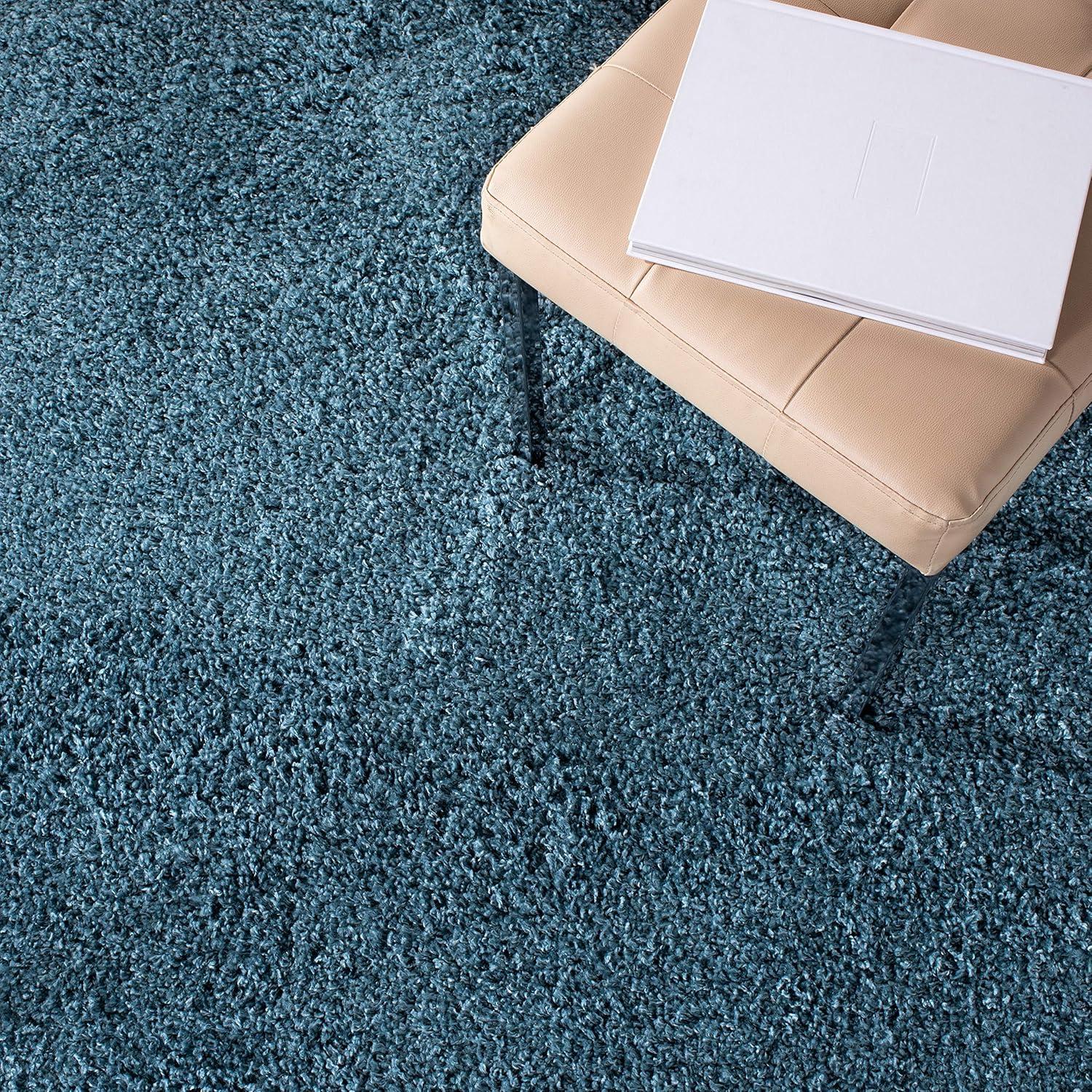 image:imageSAFAVIEH Venus Shag Collection Area Rug 53 x 76 Green NonShedding amp Easy Care 18inch Thick Ideal for High Traffic Areas in Living Room Bedroom VNS520YBlue
