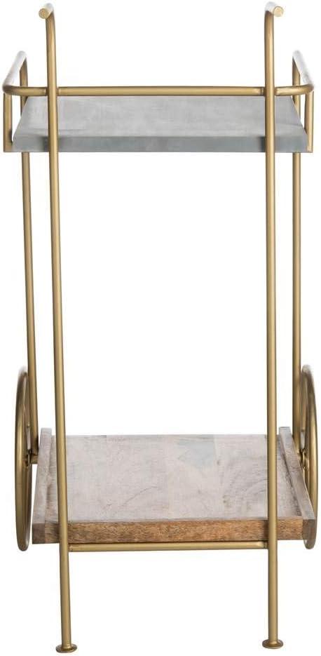 image:imageSafavieh Home Collection Harper 2tier Natural Wheels Bar Cart