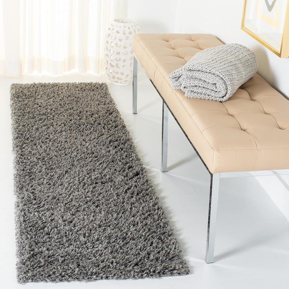 image:imageSAFAVIEH Area Rug 8x10  August Shag Collection  Large  Beige Solid Pattern NonShedding amp Easy Cleaning Plush Thick Pile Ideal for Living Room Bedroom Dining Space AUG200DGrey