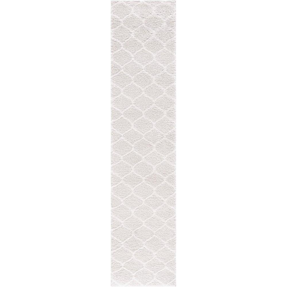 image:imageSAFAVIEH Area Rug 8x10 Tahoe Shag Collection Large Silver amp White Trellis Pattern NonShedding amp Easy Cleaning Plush Thick Pile Ideal for Living Room Bedroom Dining Space THO677GSilverWhite