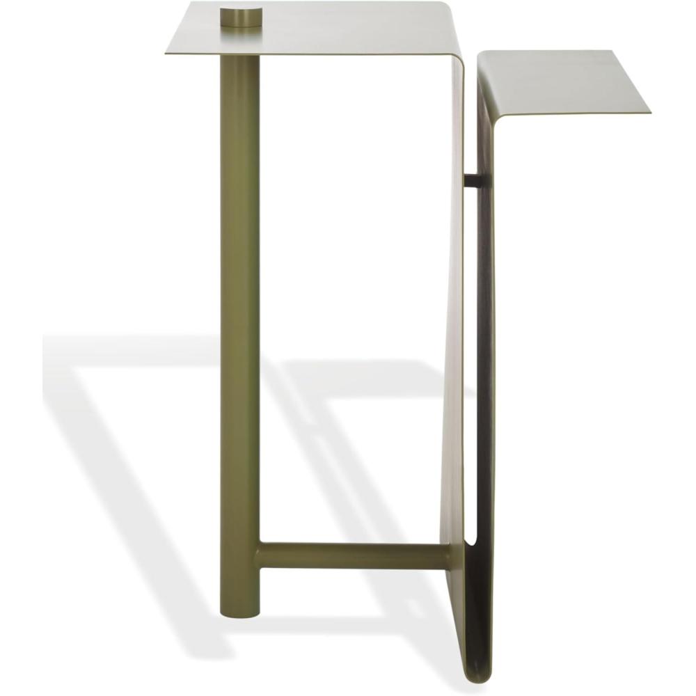 image:imageSAFAVIEH Couture Collection Aldwyn Blue Metal Accent Table Modern Fully Assembled Side Table SFV6803COlive Green