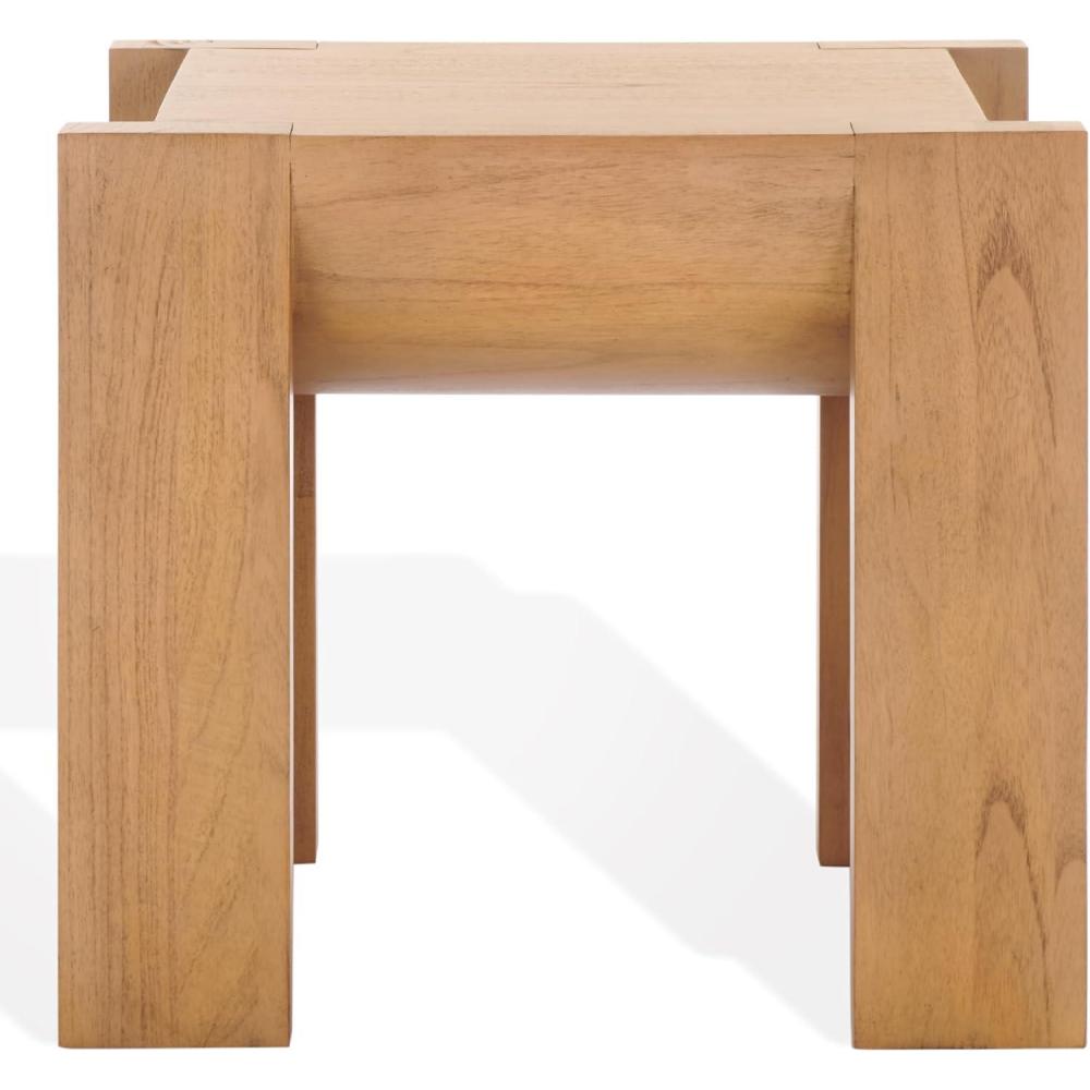 image:imageSAFAVIEH Couture Collection  Jessandria Natural Brown Accent Table Contemporary Design Fully Assembled SFV7719ANatural