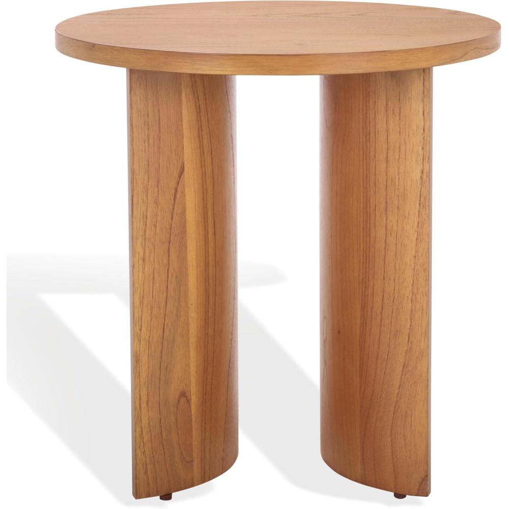 image:imageSAFAVIEH Couture Collection Audriella Natural Brown Round Top Accent TableNatural