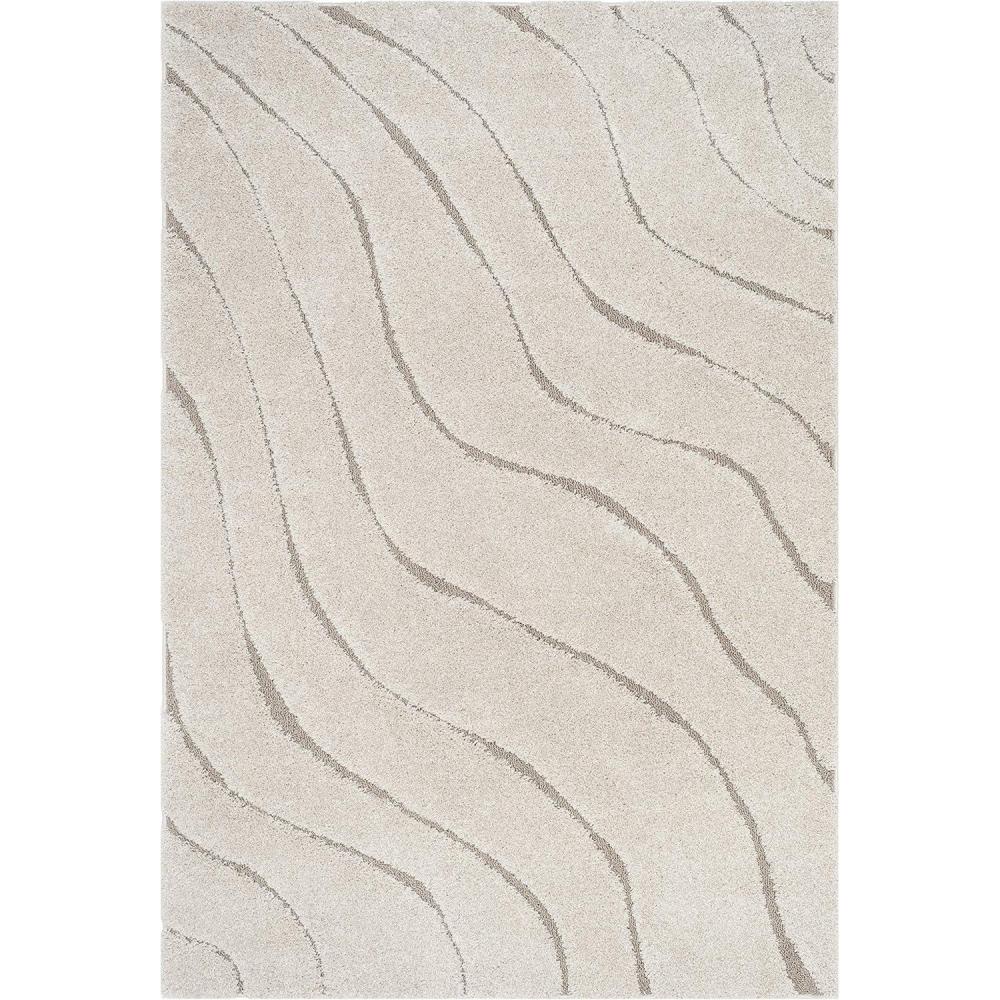 image:imageSAFAVIEH Florida Shag Collection Area Rug 86 x 12 Dark Blue amp Cream NonShedding amp Easy Care 12inch Thick Ideal for High Traffic Areas in Living Room Bedroom SG4726511CreamBeige