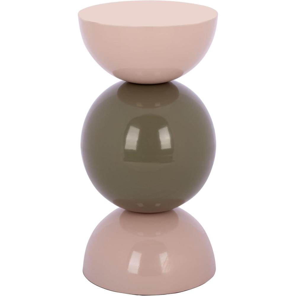 image:imageSAFAVIEH Home Collection Michio Sculptural Accent Table in Beige amp Green Finish Modern Geometric Side Table Fully Assembled ACC3238ABeigeGreen