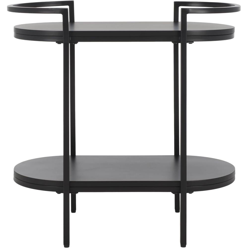 image:imageSAFAVIEH Home Collection Inessa BlackBlack 2Tier Bar CartBlackBlack