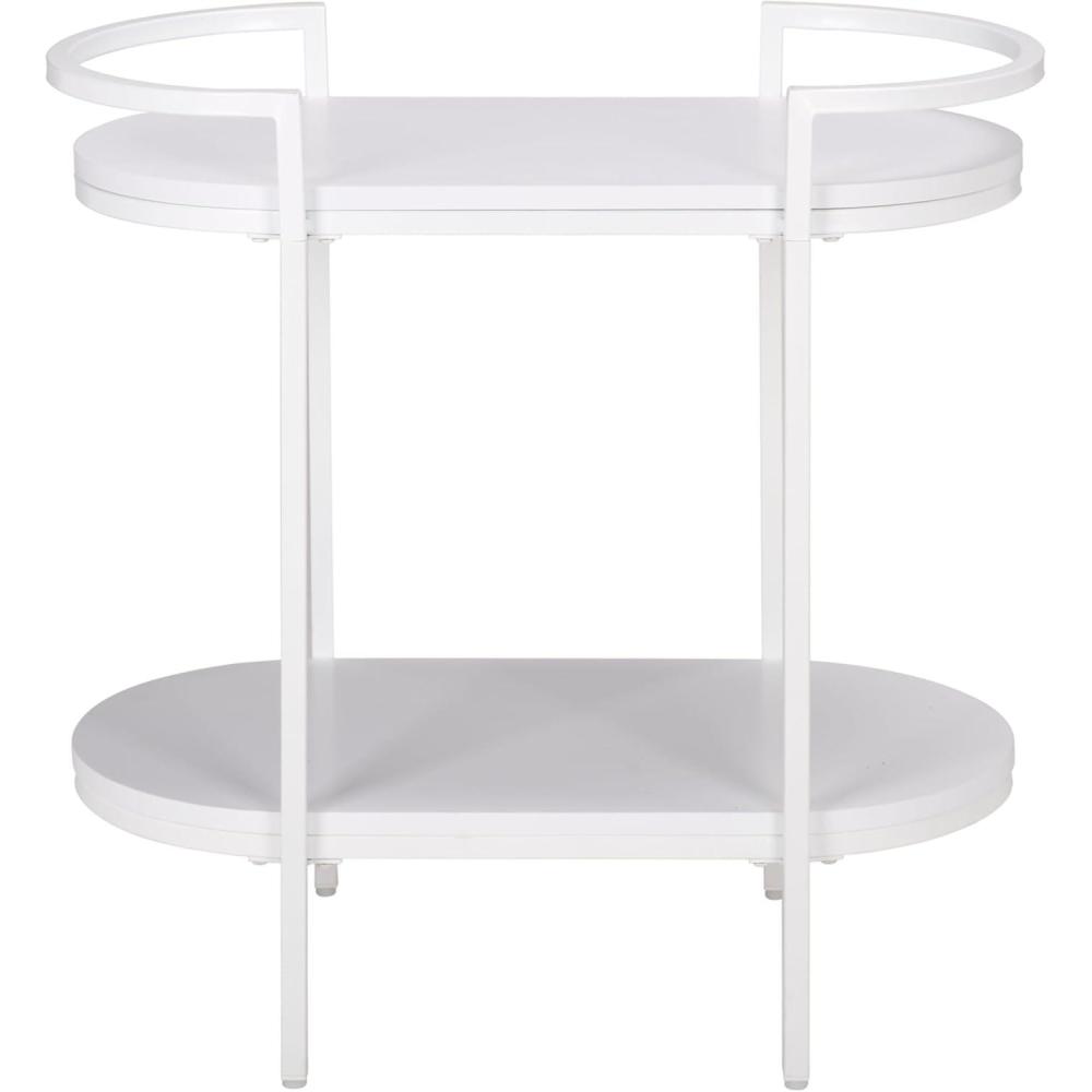 image:imageSAFAVIEH Home Collection Inessa BlackBlack 2Tier Bar CartWhite