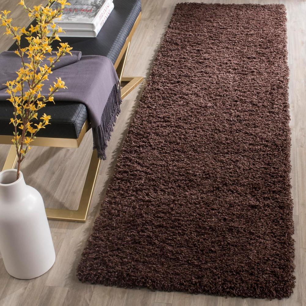 image:imageSAFAVIEH Laguna Shag Collection Area Rug 8 x 10 Sand Solid Design NonShedding amp Easy Care 2inch Thick Ideal for High Traffic Areas in Living Room Bedroom SGL303CBrown