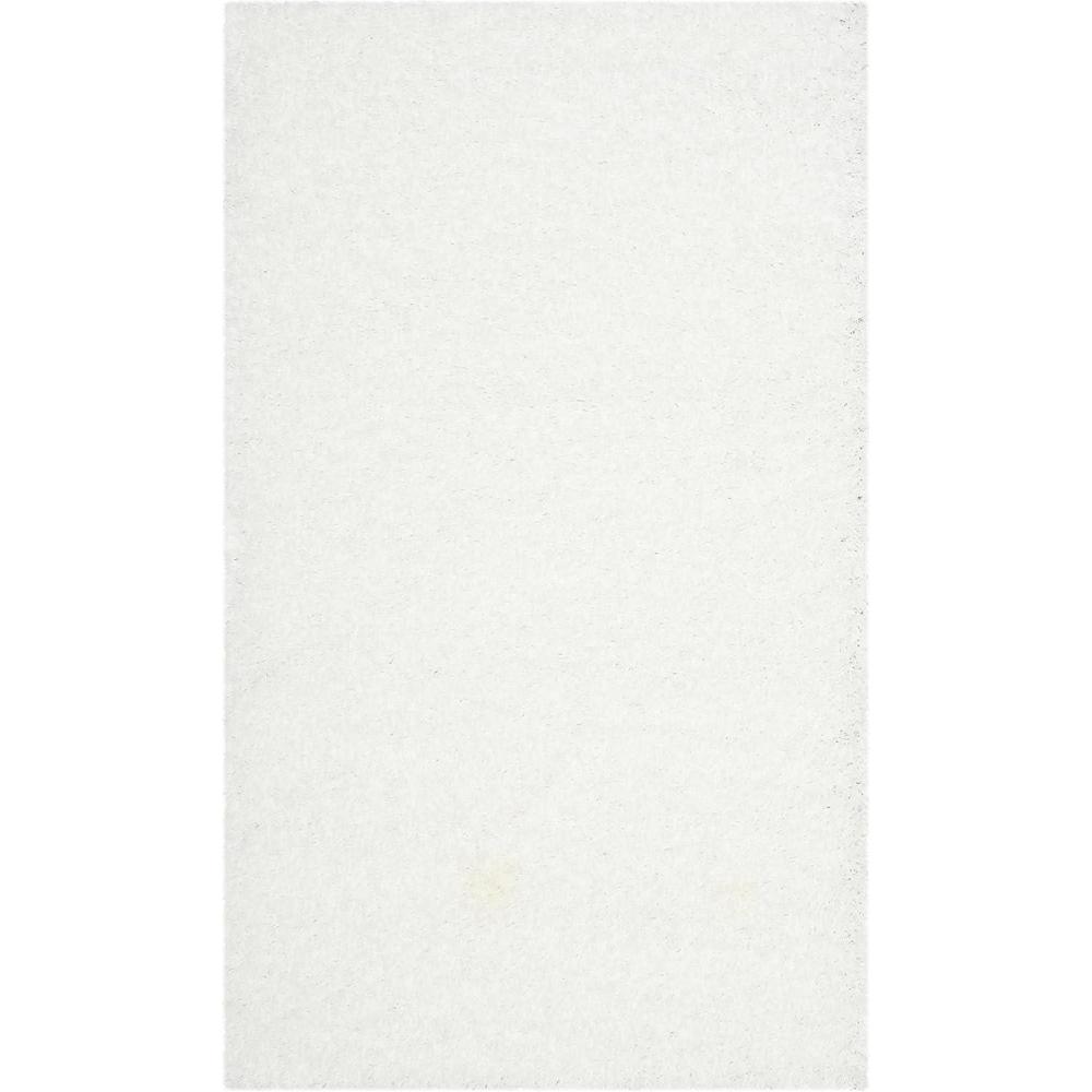 image:imageSAFAVIEH Laguna Shag Collection Area Rug  8 x 10 Sand Solid Design NonShedding amp Easy Care 2inch Thick Ideal for High Traffic Areas in Living Room Bedroom SGL303CWhite