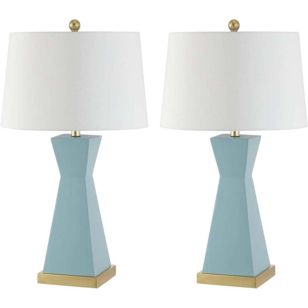 image:imageSAFAVIEH Lighting Collection Onder GreyGold 27inch Table Lamp Set of 2Robins Egg Blue Set of 2