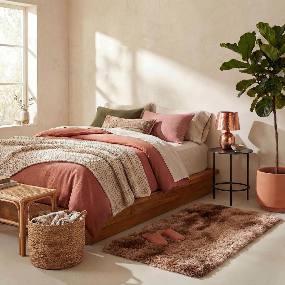 image:imageSAFAVIEH Rainbow Shag Collection Area Rug 8 x 10 Light Beige Slip Resistant NonShedding amp Easy Care 16inch Thick Ideal for Living Room Bedroom Home Office Dining Space RBO100A8Brown